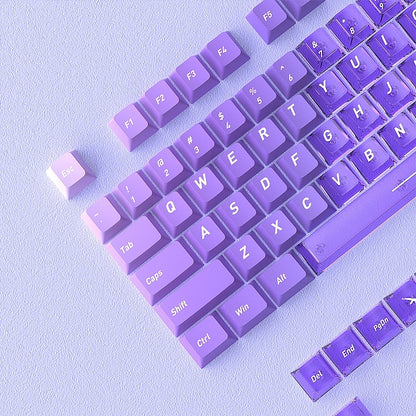 Allure Purple Gradient PBT PC Dual Tone Cherry Keycaps