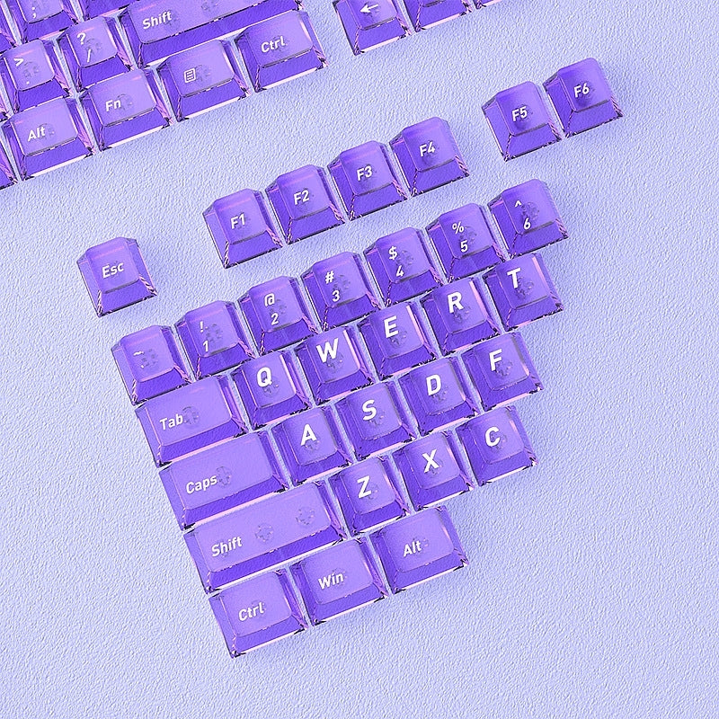 Allure Purple Gradient PBT PC Dual Tone Cherry Keycaps