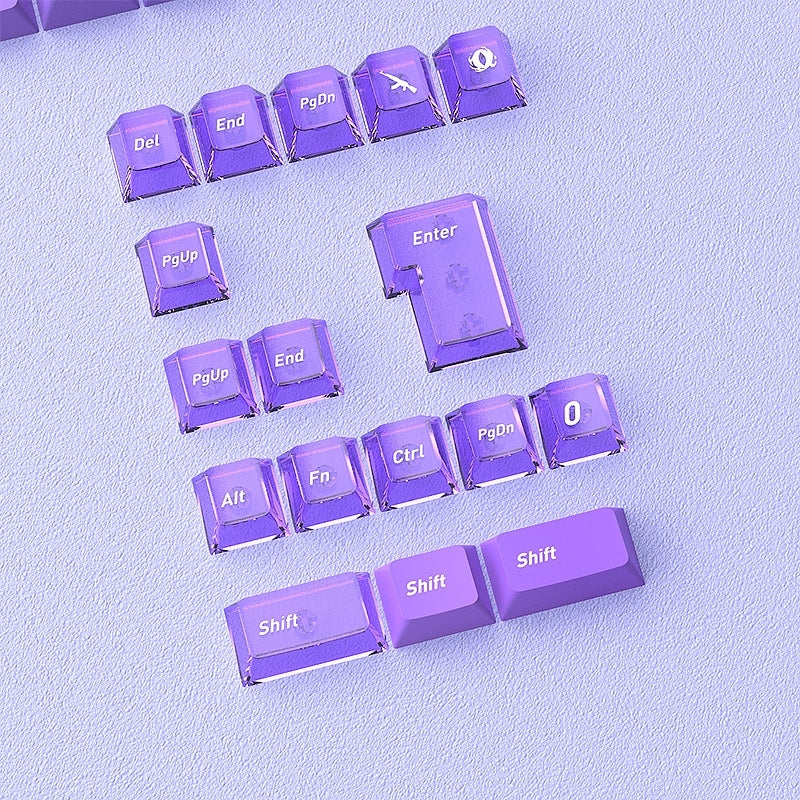 Allure Purple Gradient PBT PC Dual Tone Cherry Keycaps