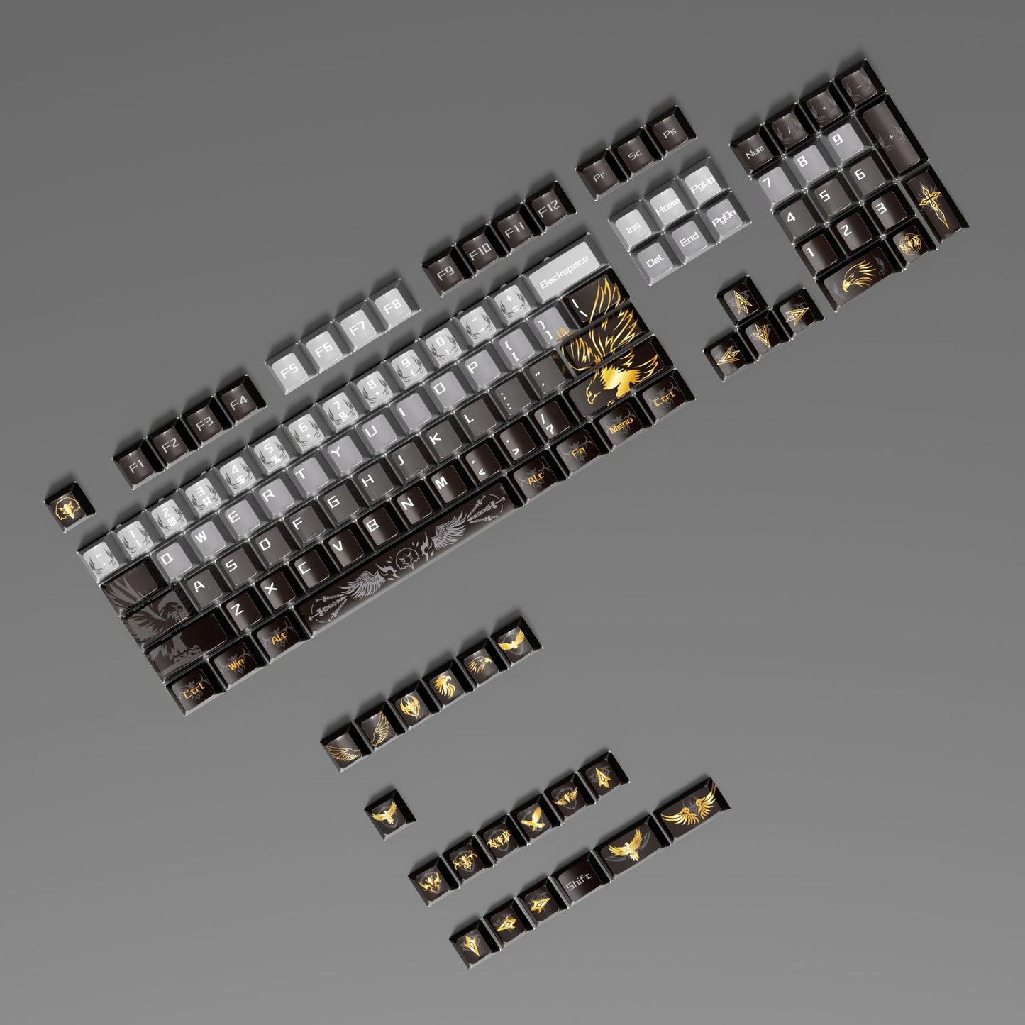 Golden Eagle R2 Cherry PBT Keycaps