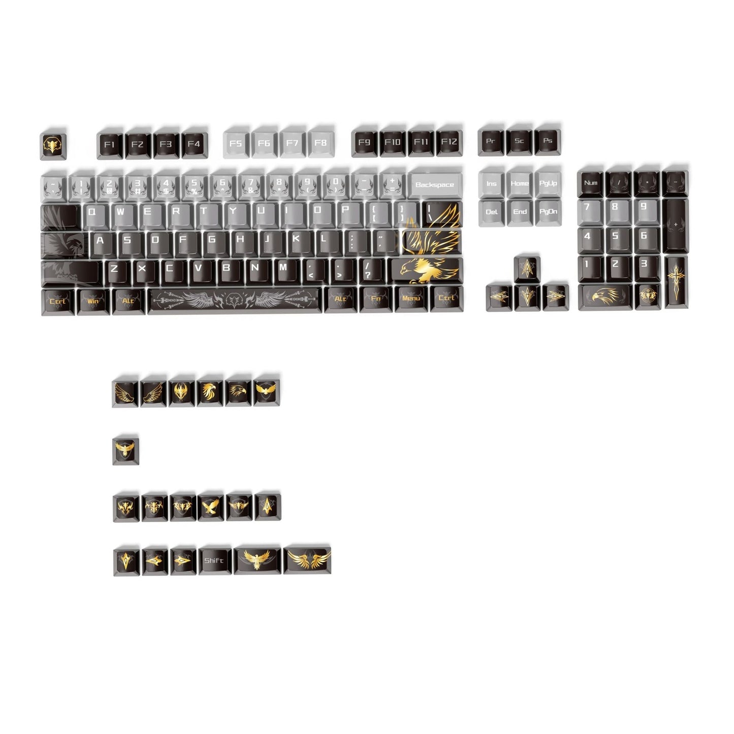 Golden Eagle R2 Cherry PBT Keycaps