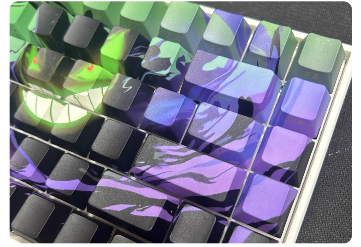 Gengar Shine-Through Double shot Cherry Profile PBT Keycap Set