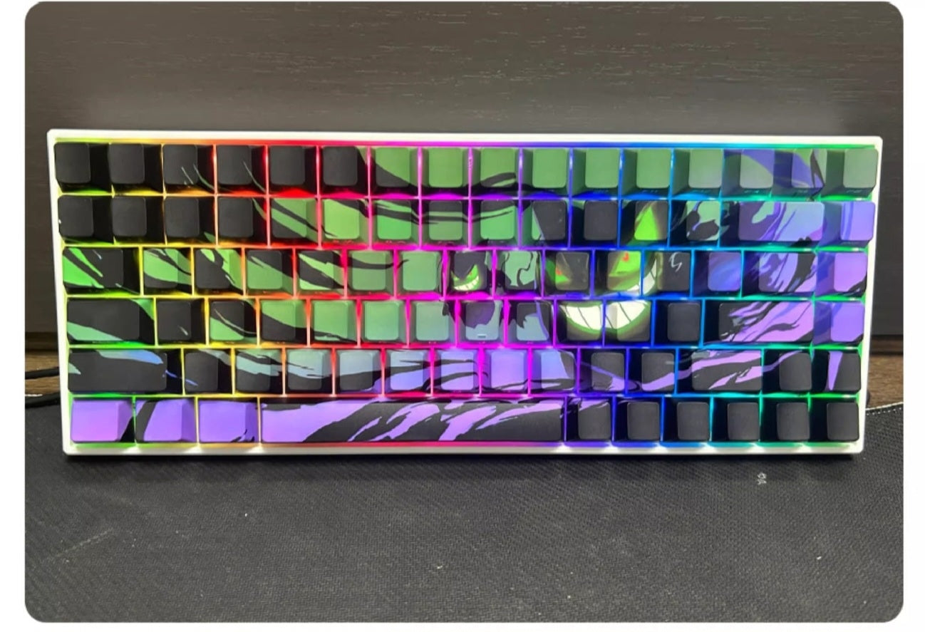 Gengar Shine-Through Double shot Cherry Profile PBT Keycap Set