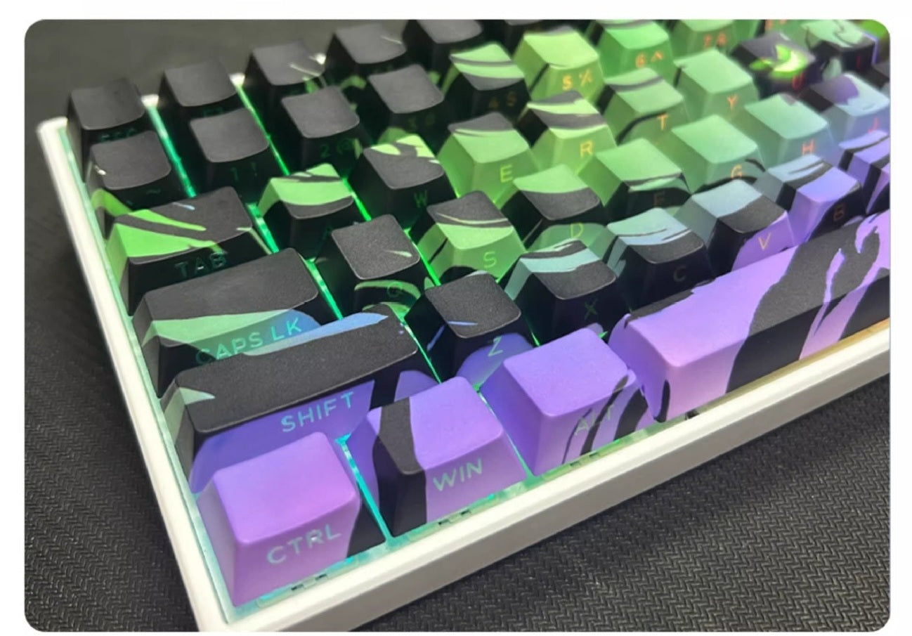 Gengar Shine-Through Double shot Cherry Profile PBT Keycap Set
