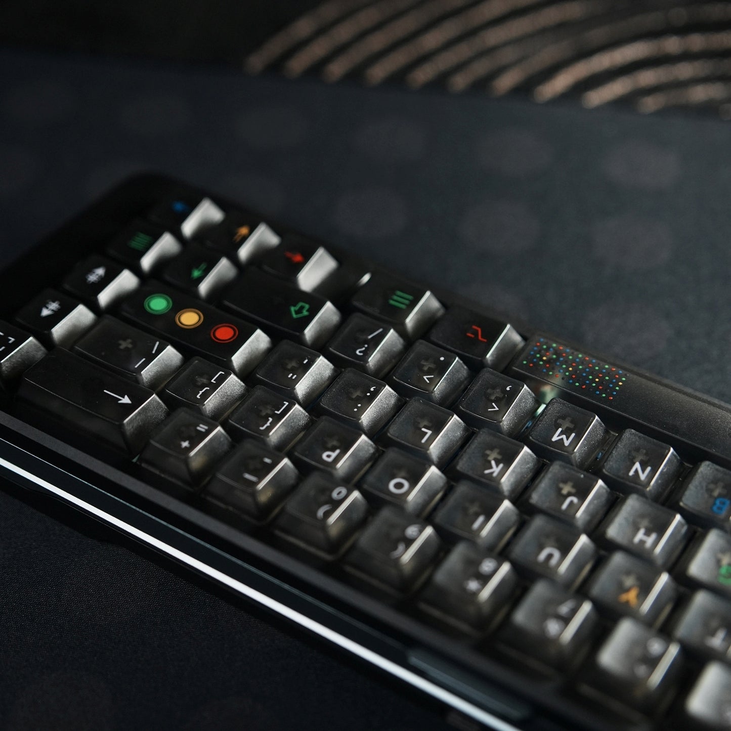 Clear Black Retro Lights Cherry Keycaps