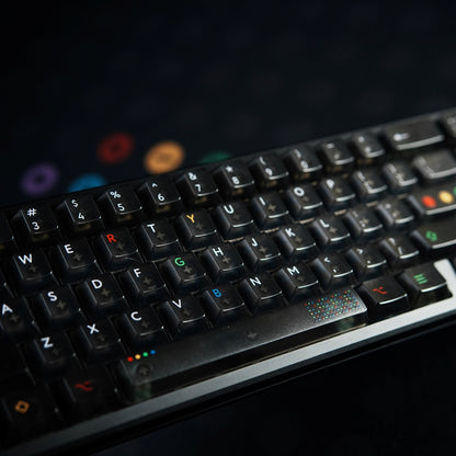 AiFei Clear Black Retro Lights Cherry Keycaps
