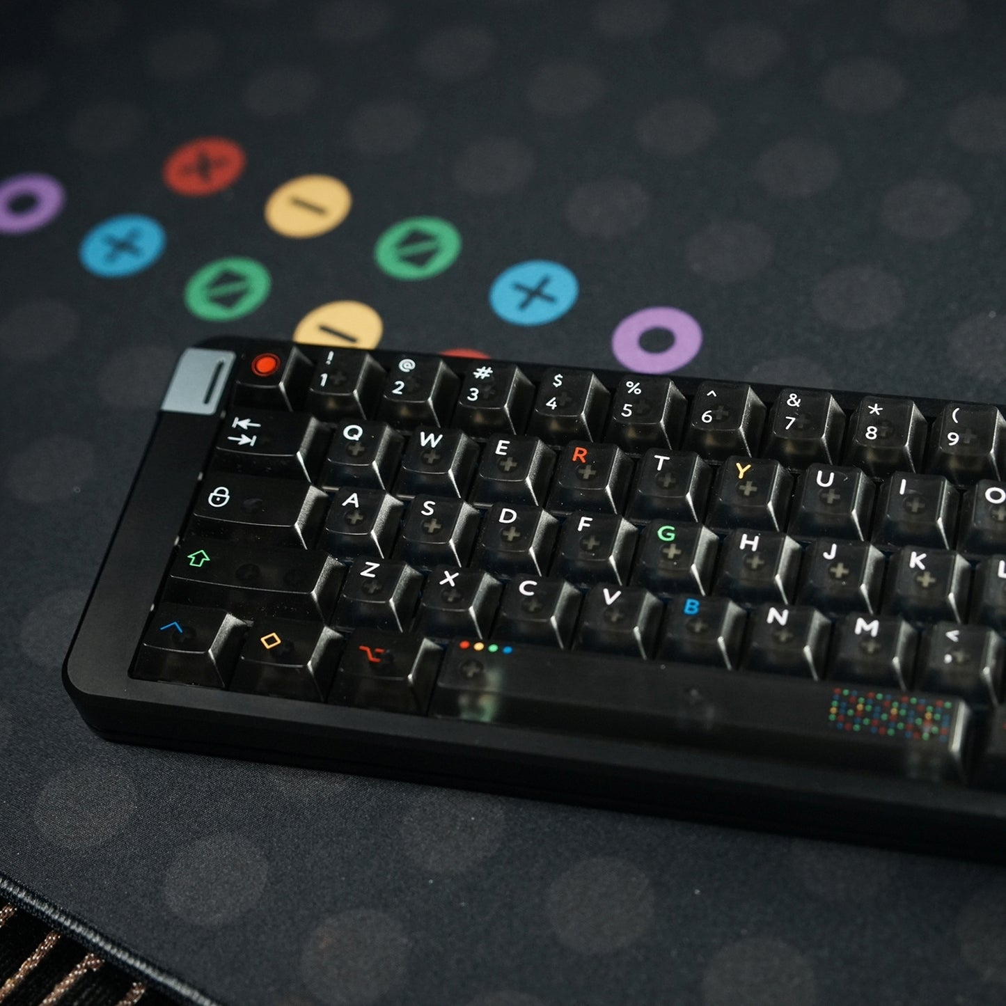 Clear Black Retro Lights Cherry Keycaps