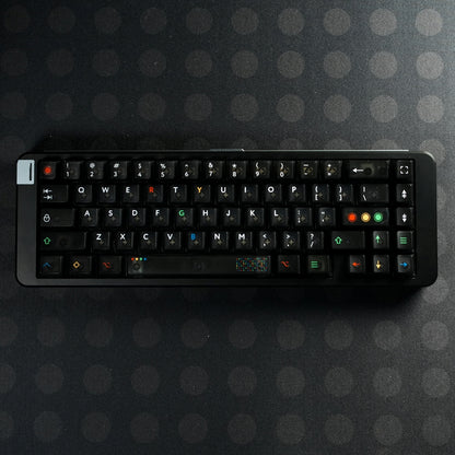 AiFei Clear Black Retro Lights Cherry Keycaps