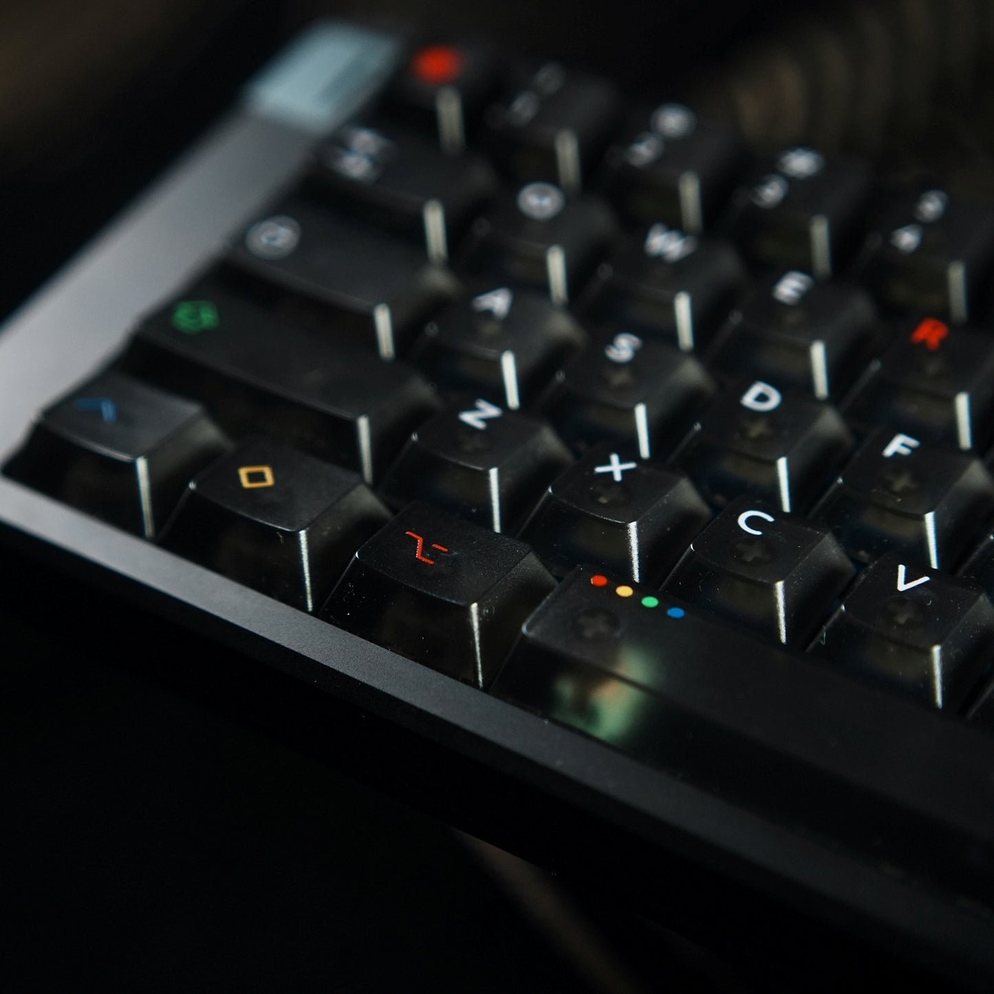 Clear Black Retro Lights Cherry Keycaps