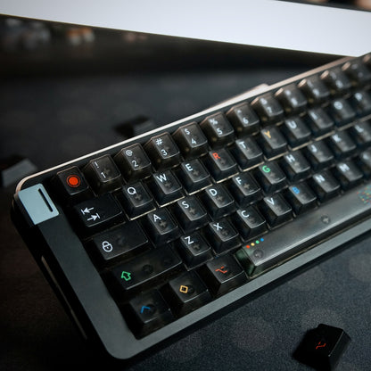 AiFei Clear Black Retro Lights Cherry Keycaps