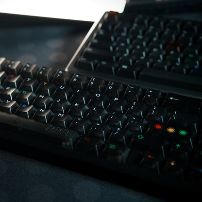 AiFei Clear Black Retro Lights Cherry Keycaps