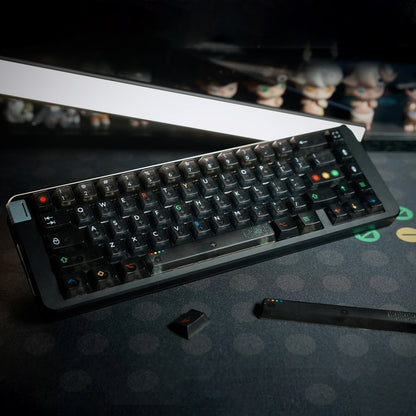 AiFei Clear Black Retro Lights Cherry Keycaps