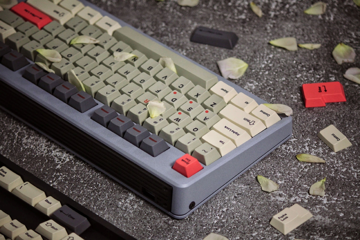 PREMIUM Red Light Cherry PBT Keycaps With PBT Storage Box