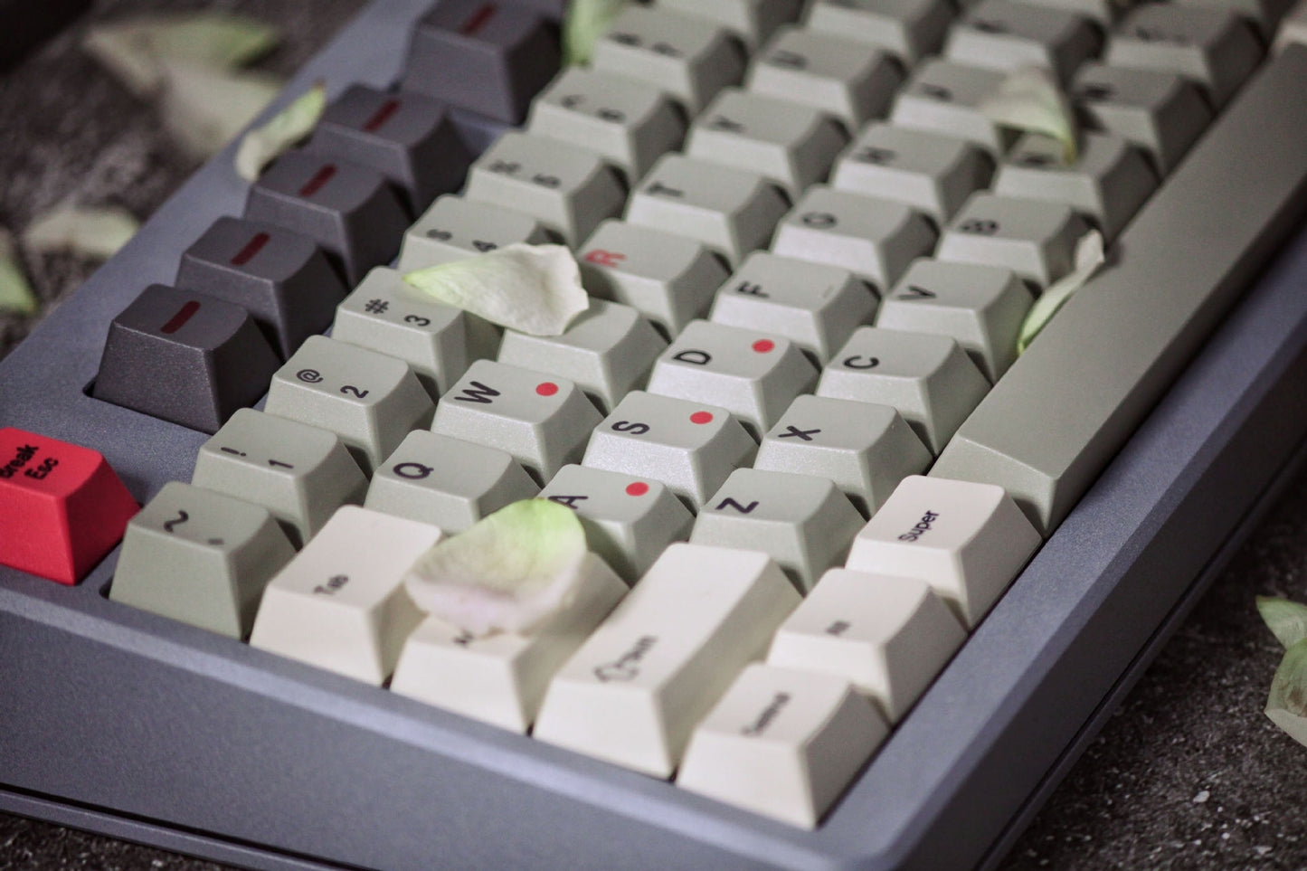 PREMIUM Red Light Cherry PBT Keycaps With PBT Storage Box