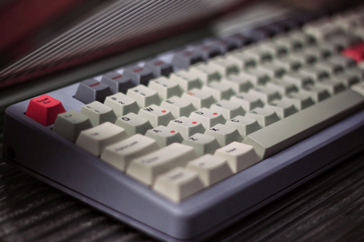 PREMIUM Red Light Cherry PBT Keycaps With PBT Storage Box