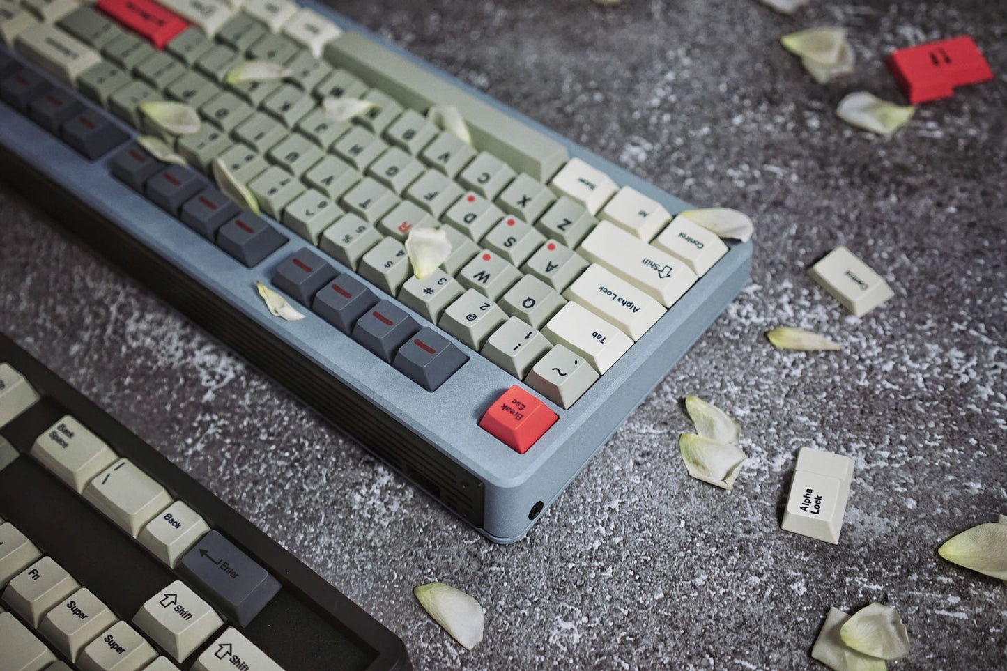 PREMIUM Red Light Cherry PBT Keycaps With PBT Storage Box