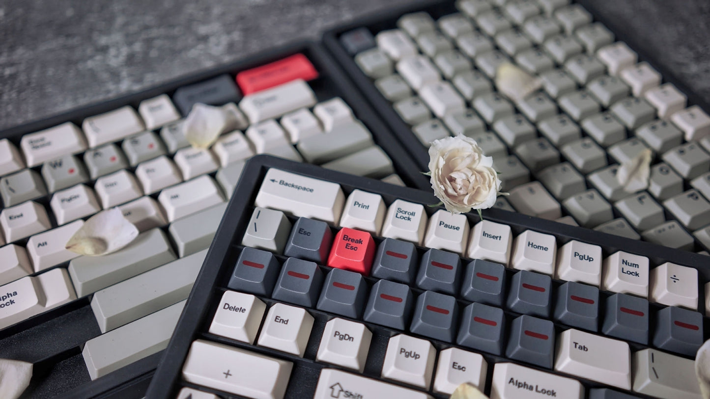 PREMIUM Red Light Cherry PBT Keycaps With PBT Storage Box