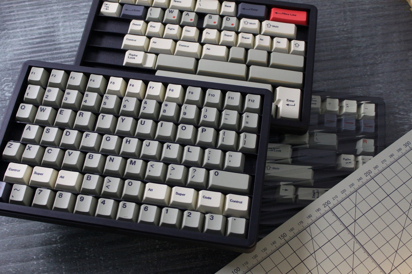 PREMIUM Red Light Cherry PBT Keycaps With PBT Storage Box