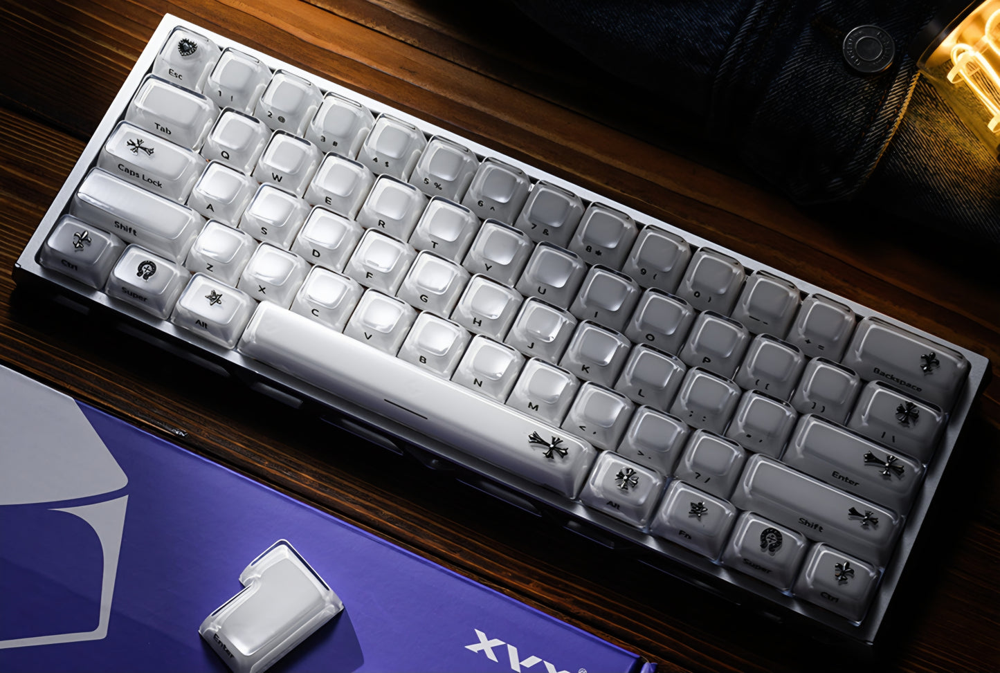 Gothic Porcelain Premium MDA Crystal Keycaps