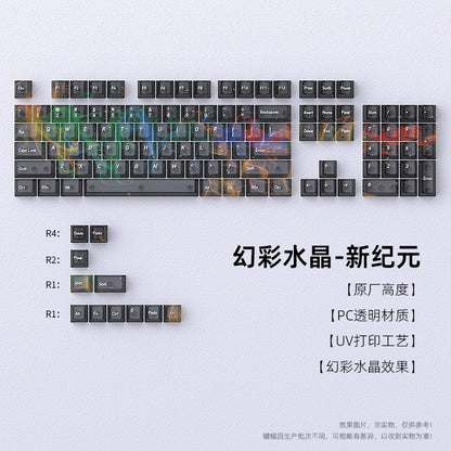 Interstellar Galaxy Matte Translucent Cherry Keycaps