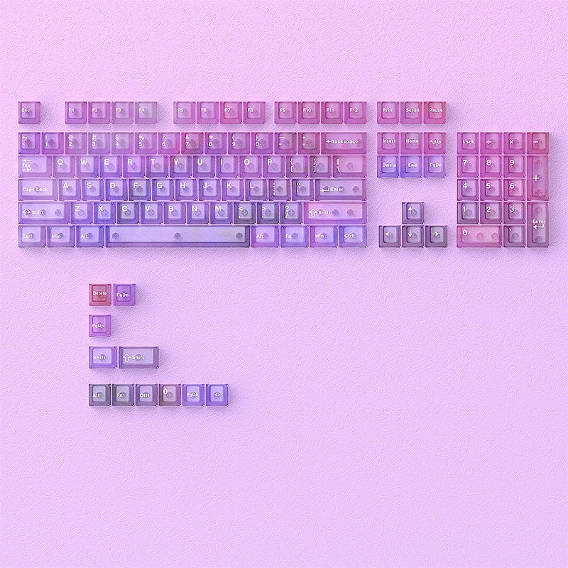 Aurora Frost Matte Translucent Cherry Keycaps
