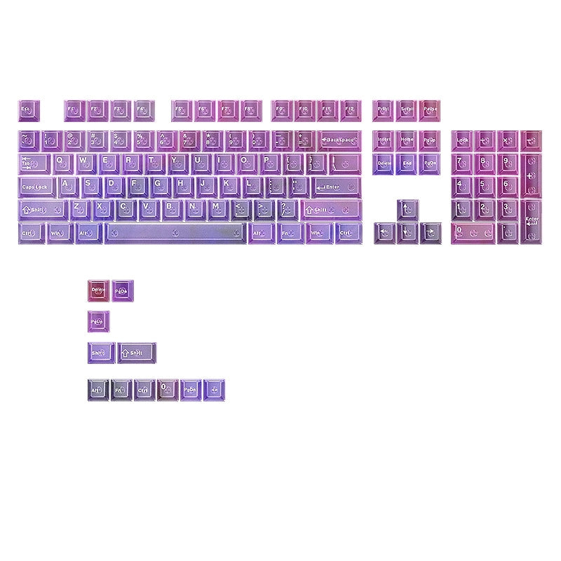 Aurora Frost Matte Translucent Cherry Keycaps