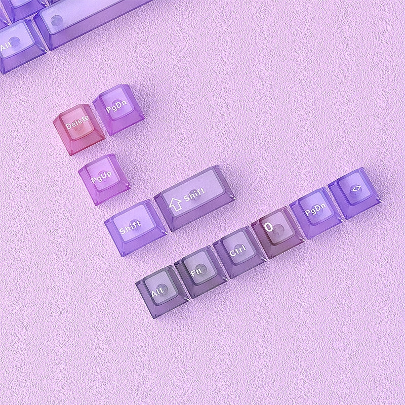 Aurora Frost Matte Translucent Cherry Keycaps