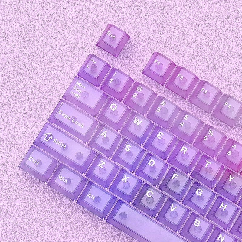 Aurora Frost Matte Translucent Cherry Keycaps