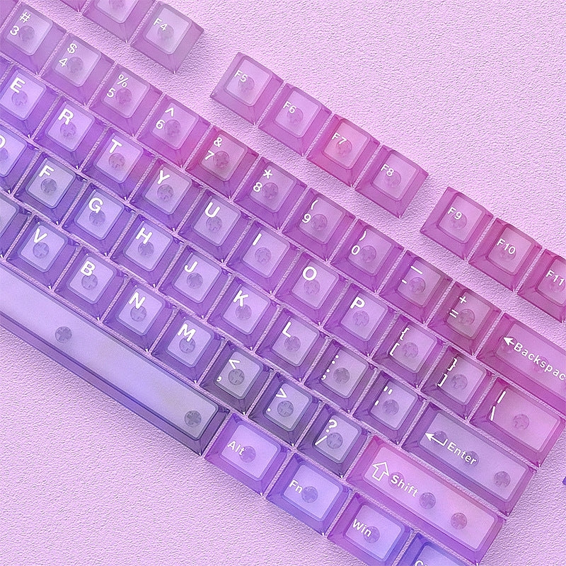 Aurora Frost Matte Translucent Cherry Keycaps