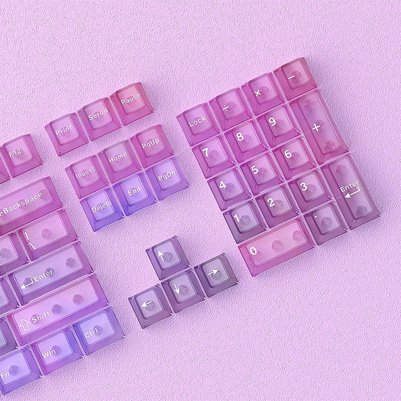 Aurora Frost Matte Translucent Cherry Keycaps