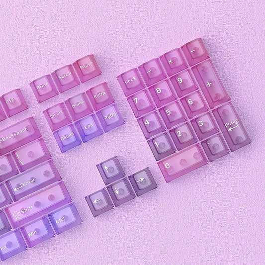 Aurora Frost Matte Translucent Cherry Keycaps