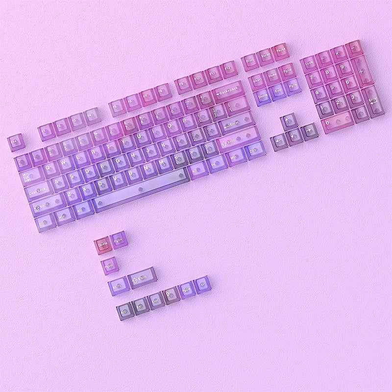 Aurora Frost Matte Translucent Cherry Keycaps