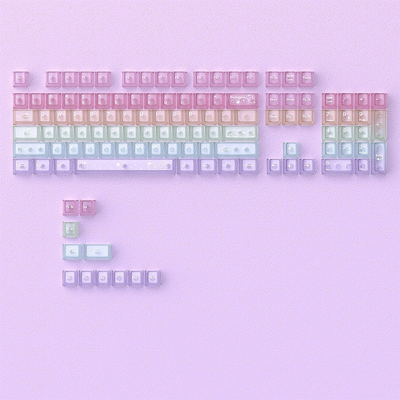 Pastel Cloud Candy Matte Translucent Cherry keycaps