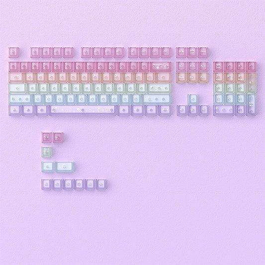 Pastel Cloud Candy Matte Translucent Cherry keycaps