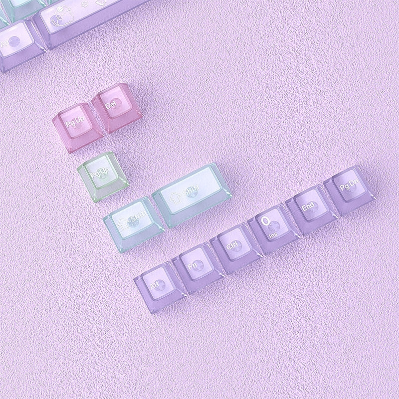 Pastel Cloud Candy Matte Translucent Cherry keycaps