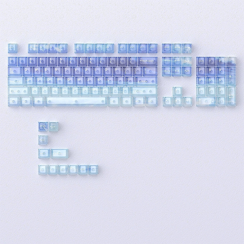 Coral Aurora Matte Translucent Cherry Keycaps