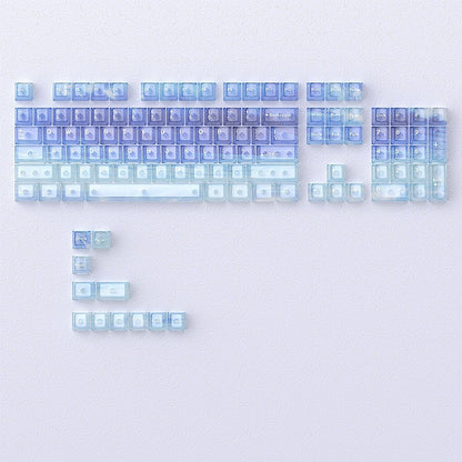 Coral Aurora Matte Translucent Cherry Keycaps