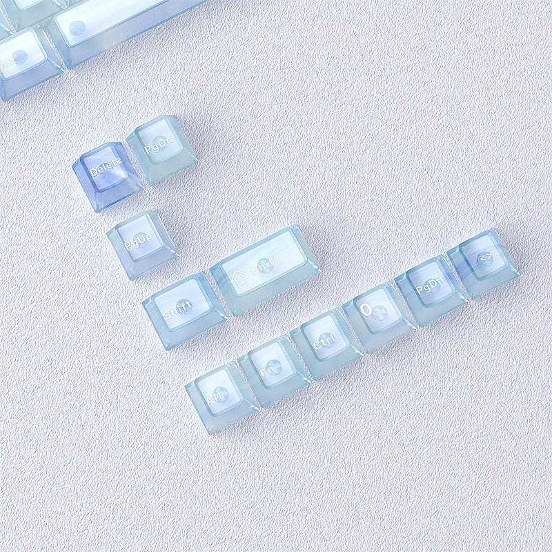 Coral Aurora Matte Translucent Cherry Keycaps