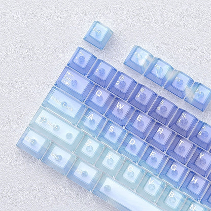 Coral Aurora Matte Translucent Cherry Keycaps