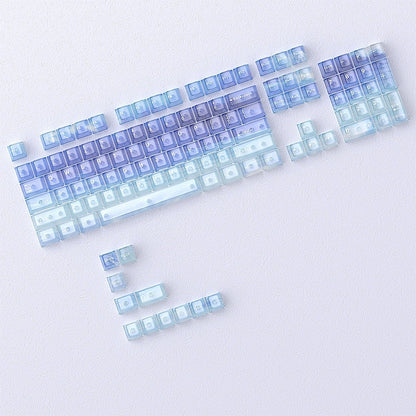 Coral Aurora Matte Translucent Cherry Keycaps