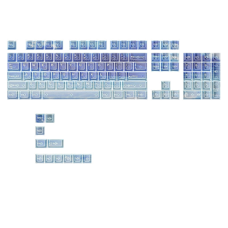 Coral Aurora Matte Translucent Cherry Keycaps