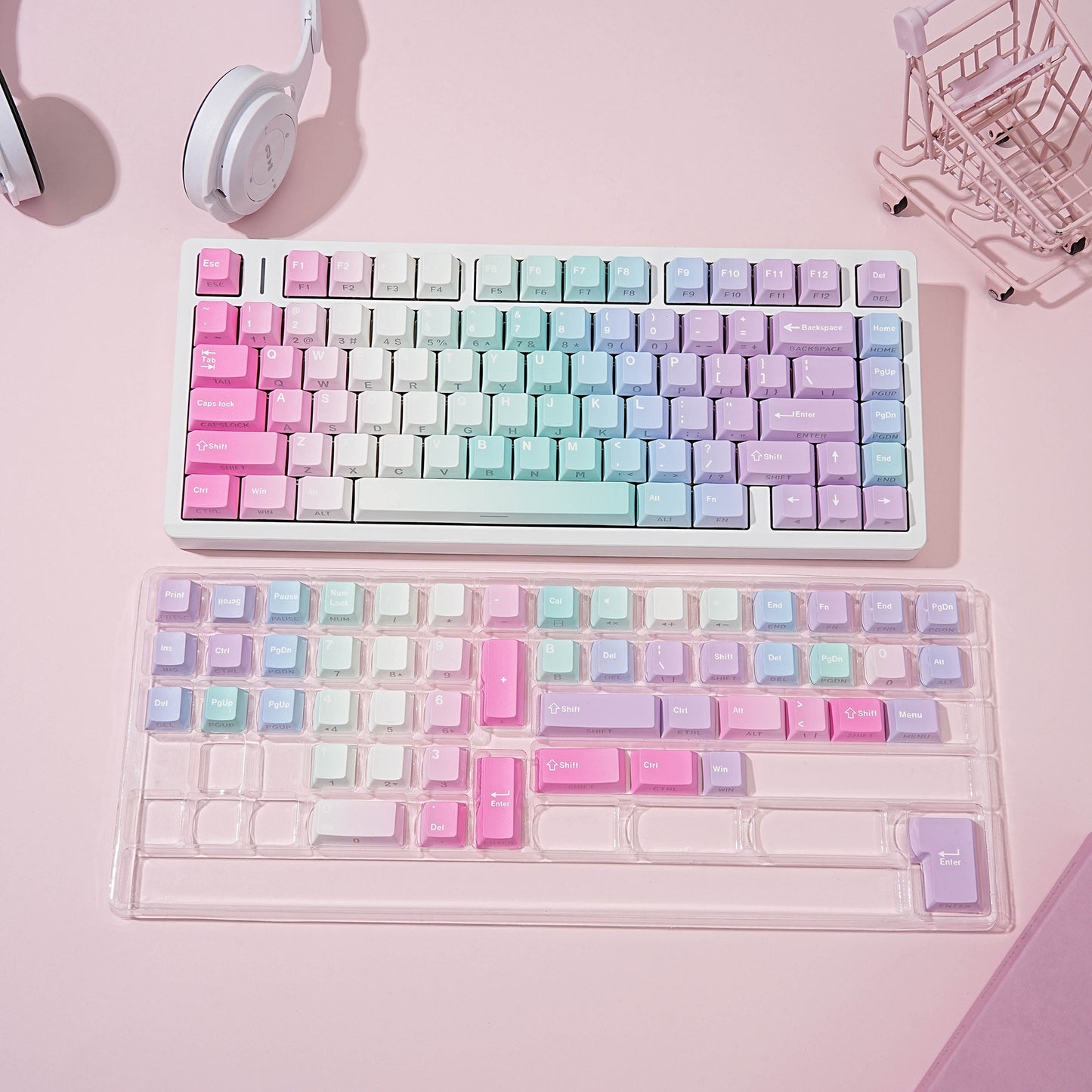 Aurora Y2K Cherry  Dual Legends Backlit Keycaps