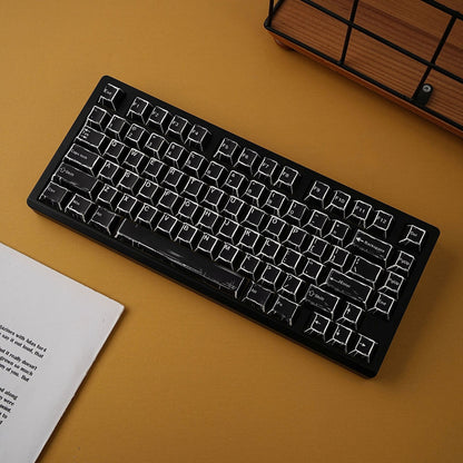 Comic Black Dual Legends Backlit Keycaps
