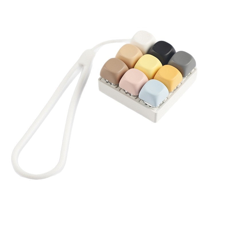 9 Keys MOA Keycaps Stress Relief Toy With Lanyard