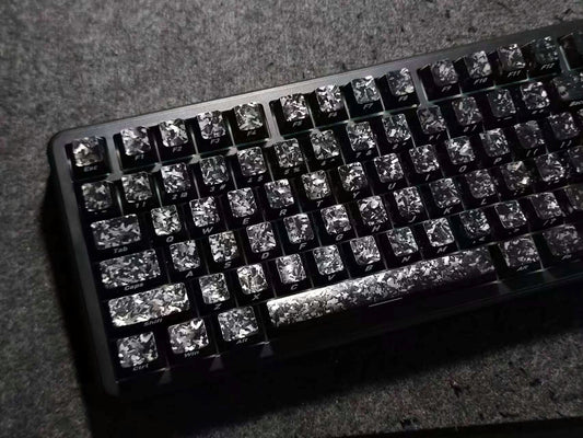 Carbon Fiber Texture Cherry Keycaps