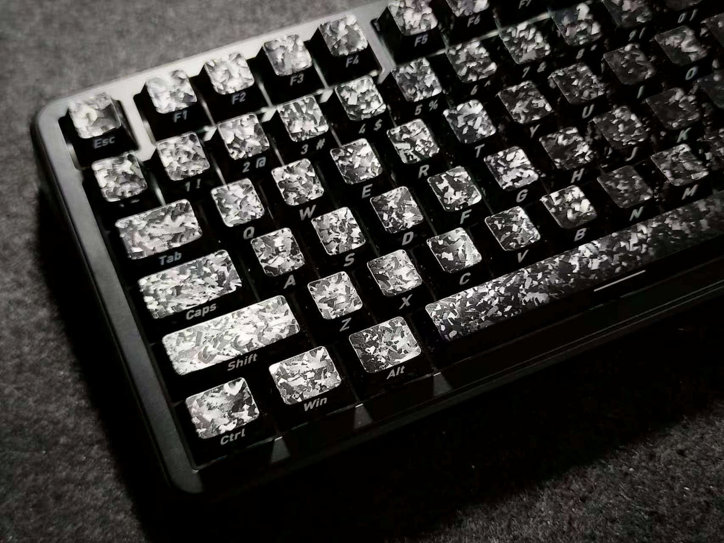 Carbon Fiber Texture Cherry Keycaps