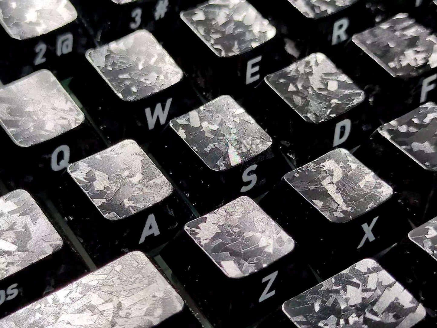 Carbon Fiber Texture Cherry Keycaps
