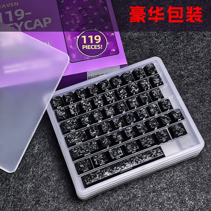 Carbon Fiber Texture Cherry Keycaps