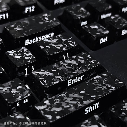 Carbon Fiber Texture Cherry Keycaps