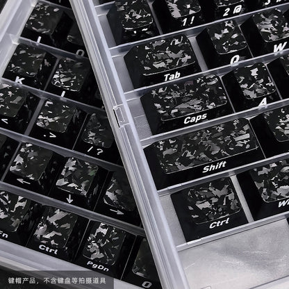 Carbon Fiber Texture Cherry Keycaps